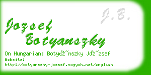 jozsef botyanszky business card